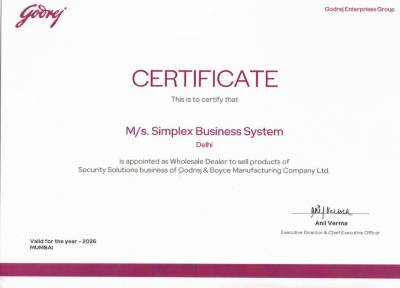 Godrej Security Solutions Certificate 2026